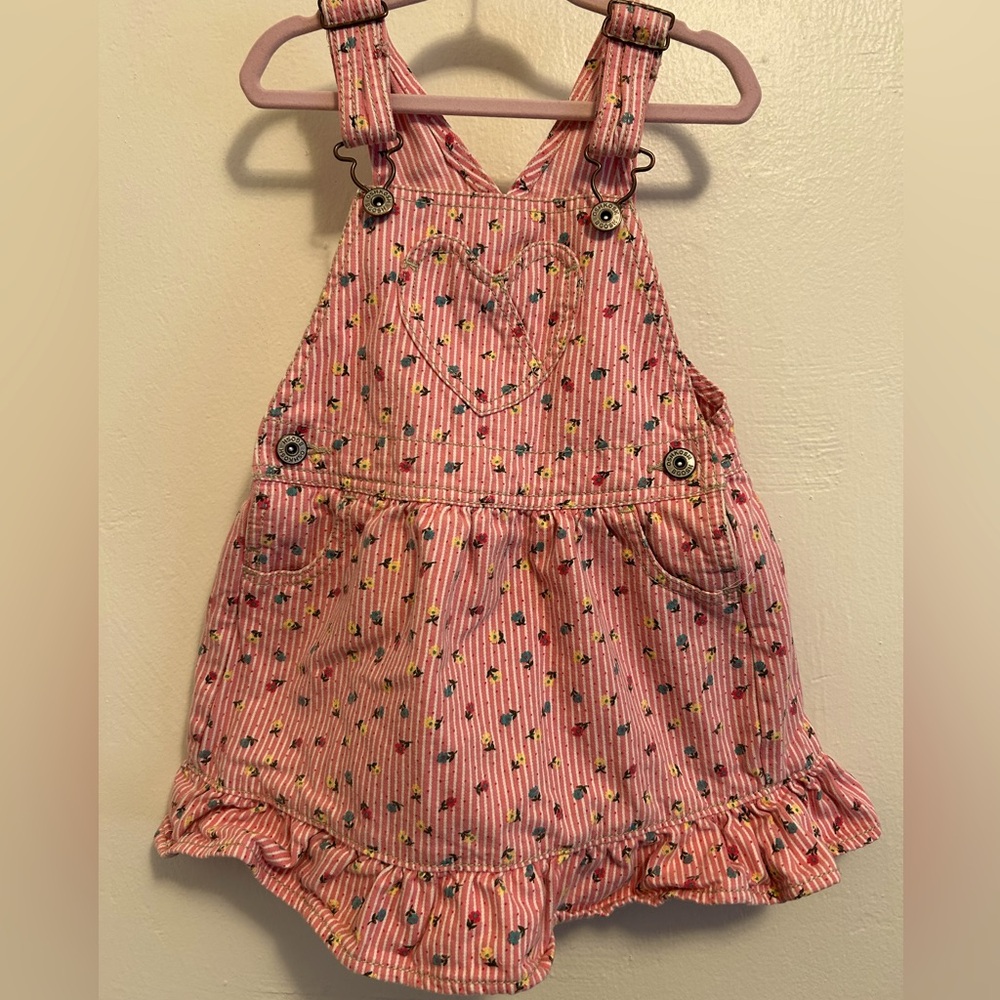 OshKosh denim flower pinafore